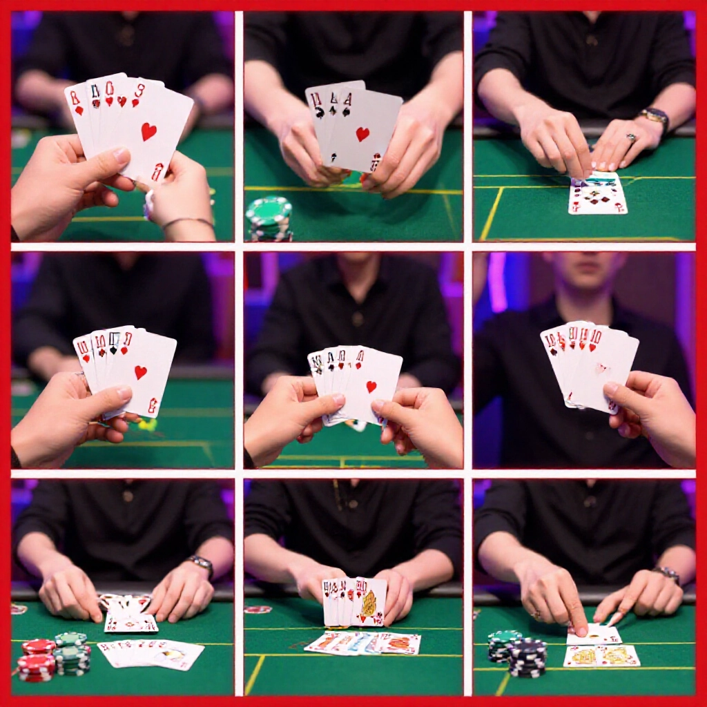 玩家拿到3和10點牌，決定投注金額，全押選項亮起，第三張牌揭曉，高張力氛圍下籌碼堆疊