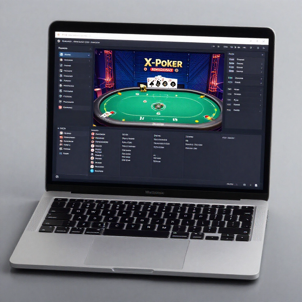M2 MacBook 螢幕跑 PlayCover 的 X-Poker，多桌排開鍵盤快捷低延遲，現代蘋果工作桌