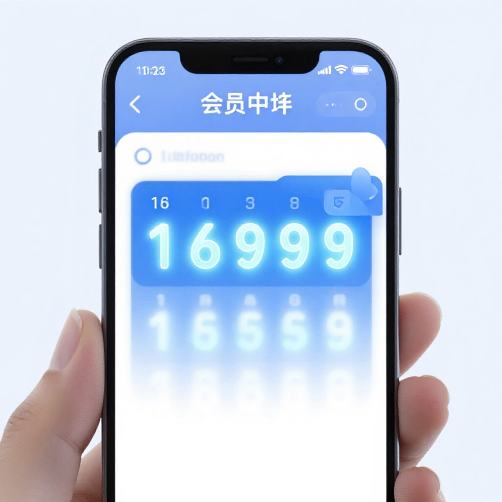 smartphone screen showing clean Taiwan sports lottery member center interface with glowing 16 digit virtual account number starting 95999 soft blue lighting modern banking app vibe