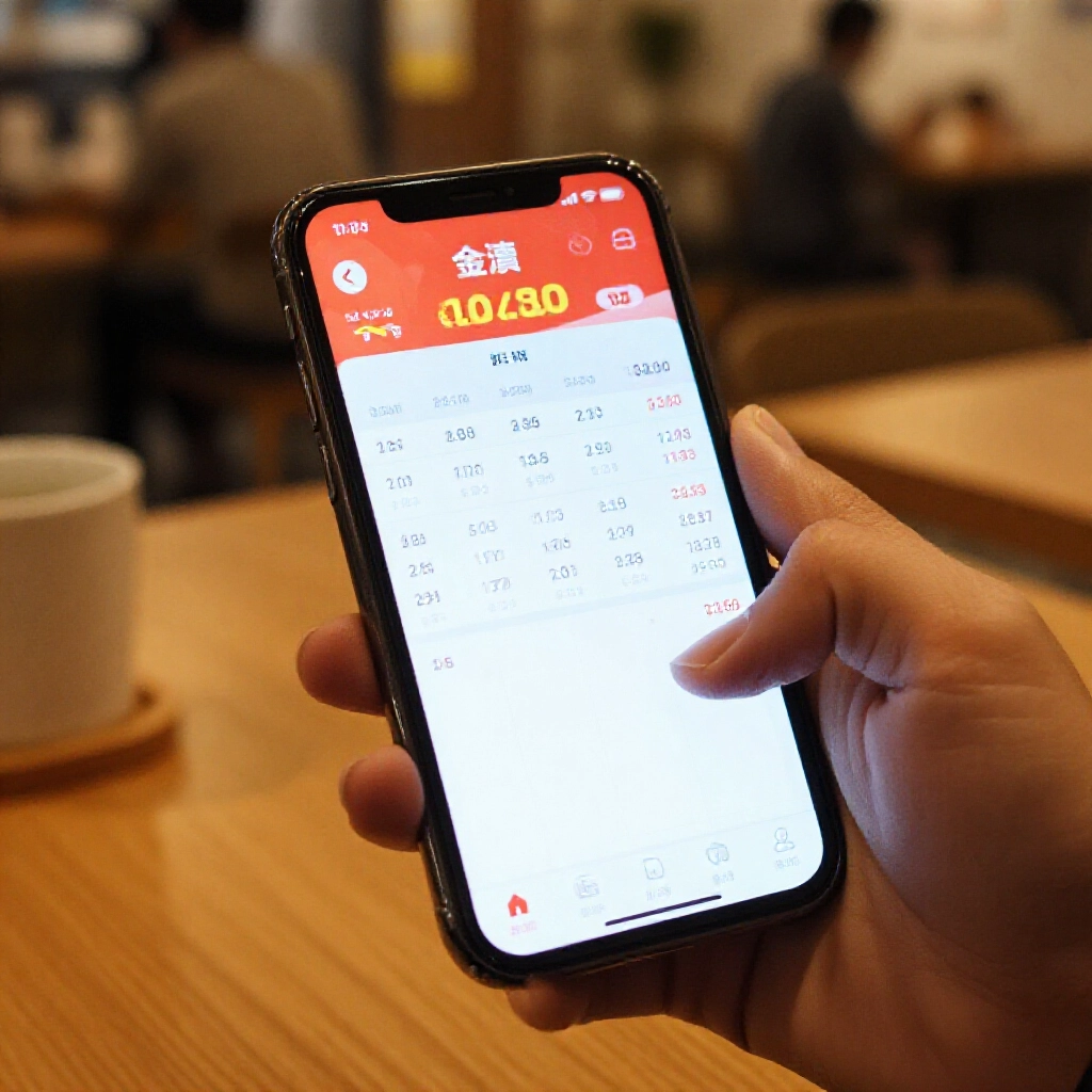 smartphone screen displaying Taiwan lottery app with hot cold numbers stats and tail distributions in a cozy cafe with warm ambient light